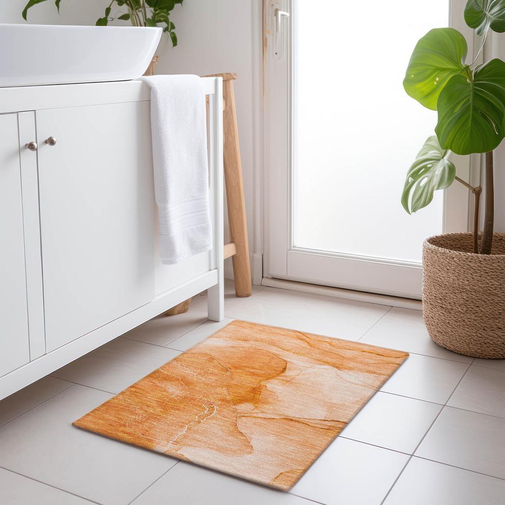 Chantille ACN507 Orange 1'8" x 2'6" Rug. Picture 6