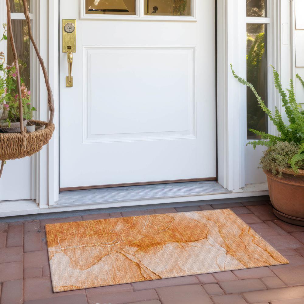 Chantille ACN507 Orange 1'8" x 2'6" Rug. Picture 7