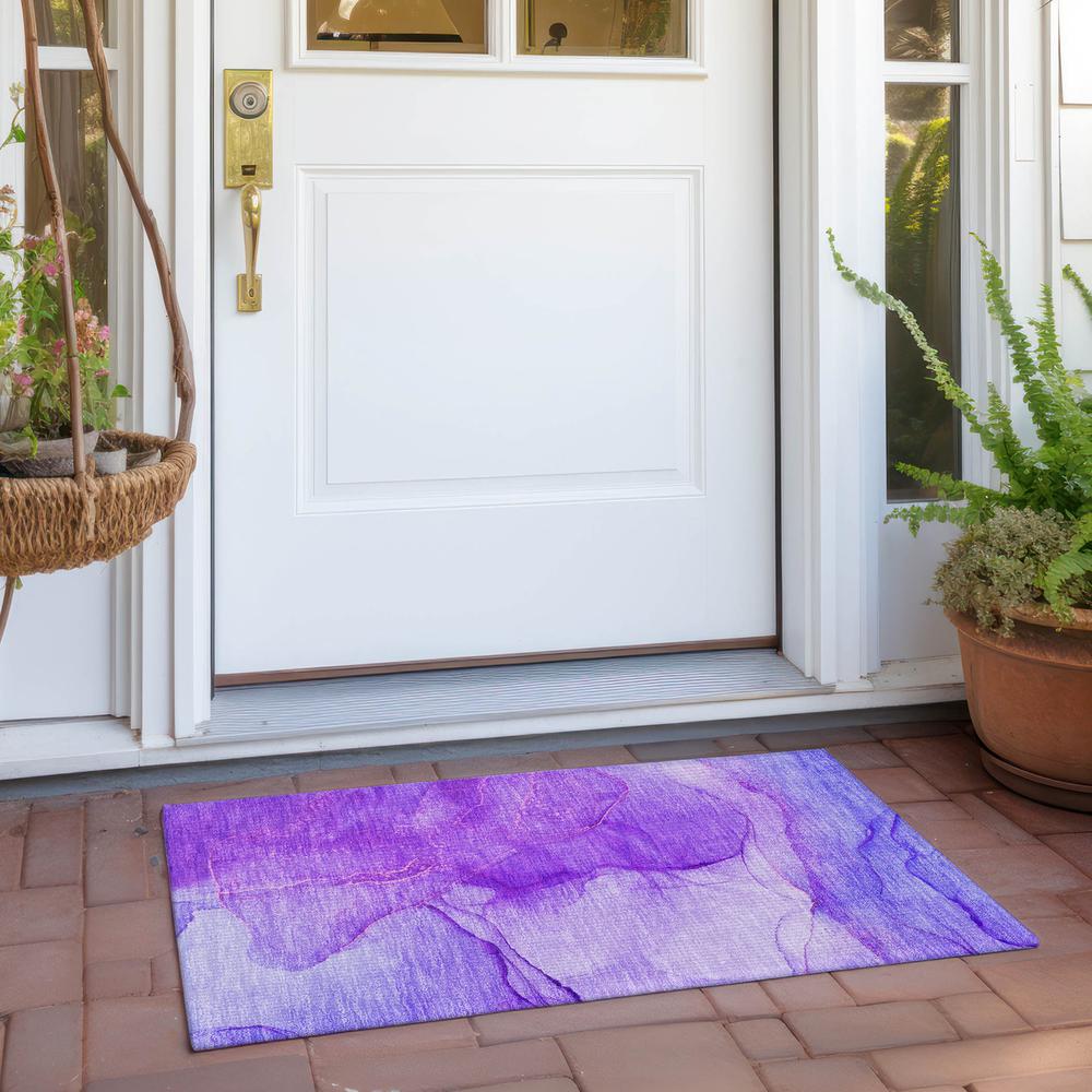 Chantille ACN507 Purple 1'8" x 2'6" Rug. Picture 7