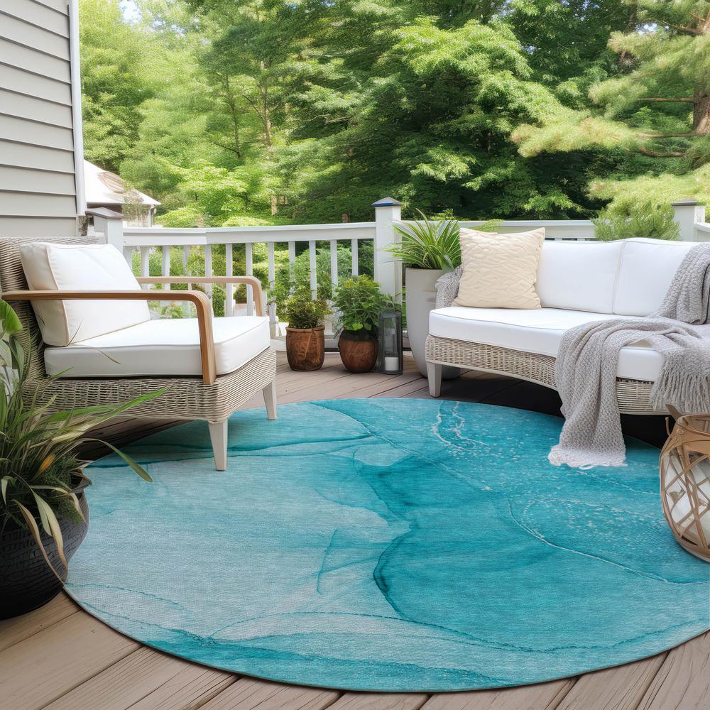 Chantille ACN507 Teal 8' x 8' Rug. Picture 7