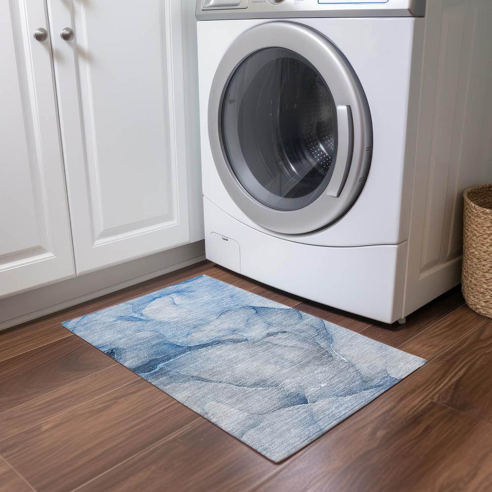 Chantille ACN508 Blue 1'8" x 2'6" Rug. Picture 6