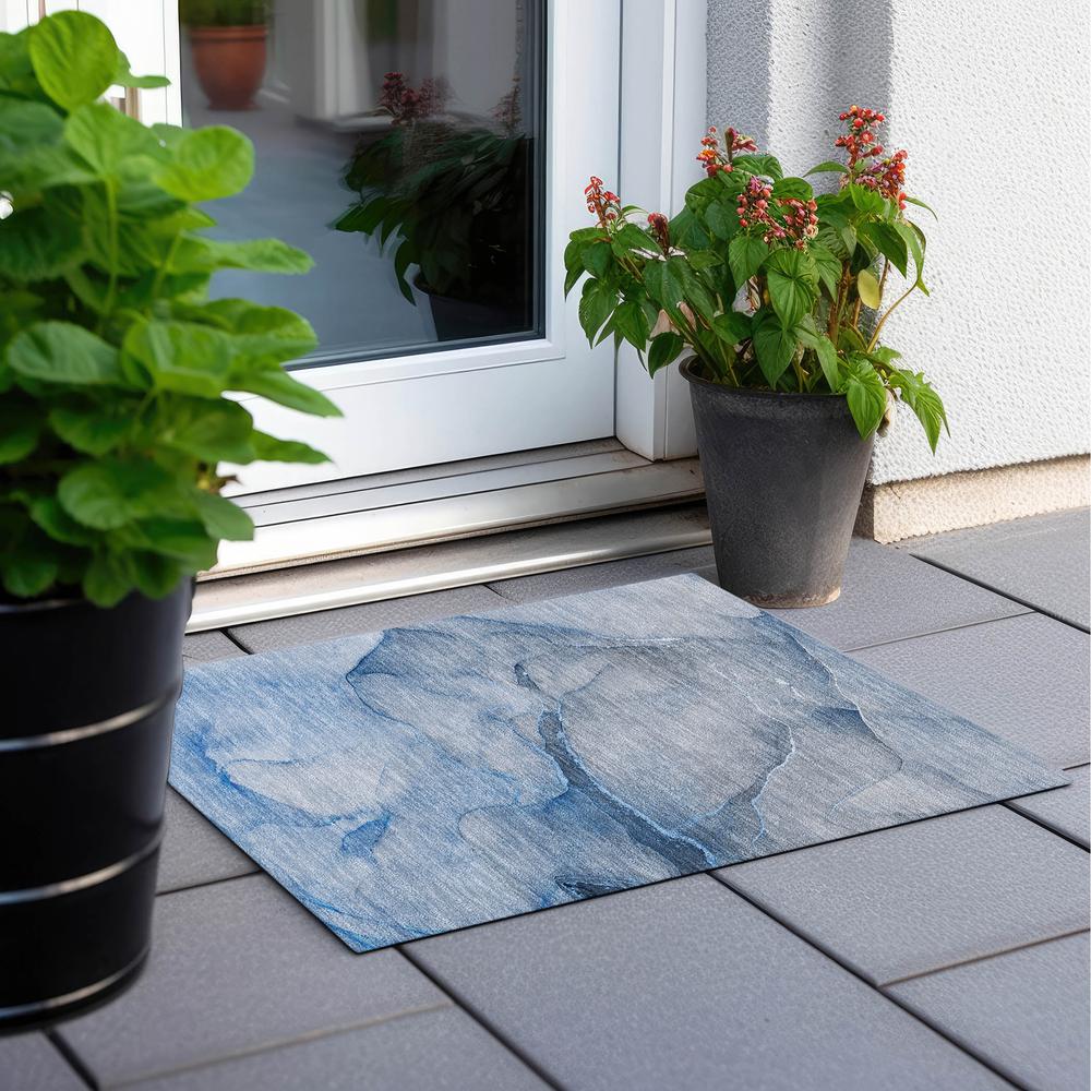 Chantille ACN508 Blue 1'8" x 2'6" Rug. Picture 7
