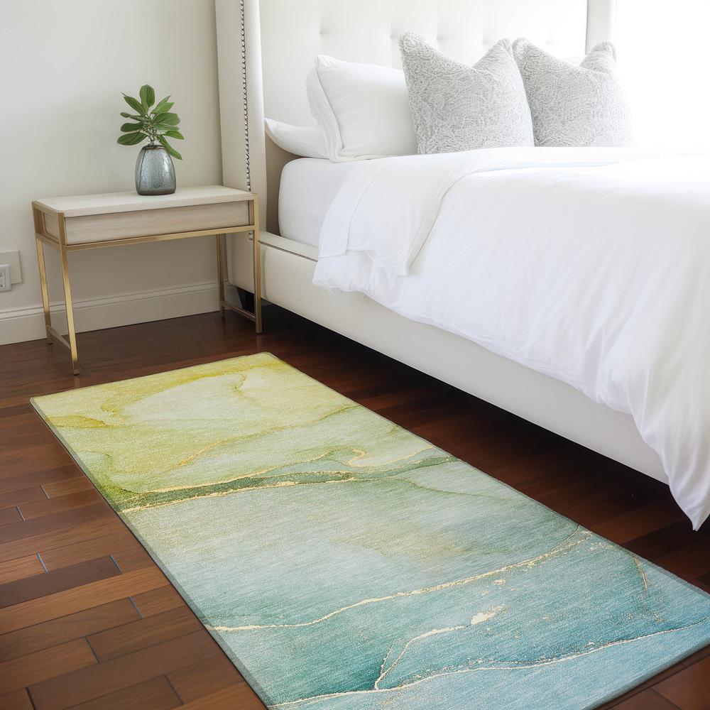 Chantille ACN508 Green 2'3" x 7'6" Rug. Picture 6