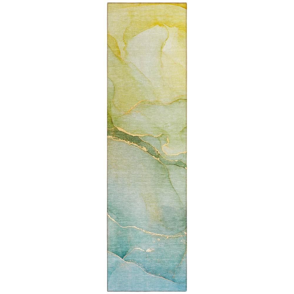 Chantille ACN508 Green 2'3" x 7'6" Rug. Picture 1