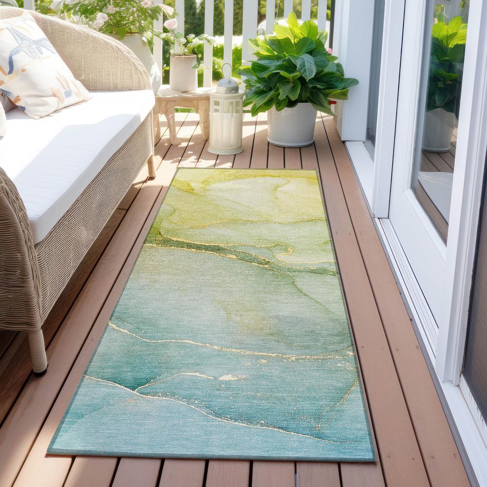 Chantille ACN508 Green 2'3" x 7'6" Rug. Picture 7