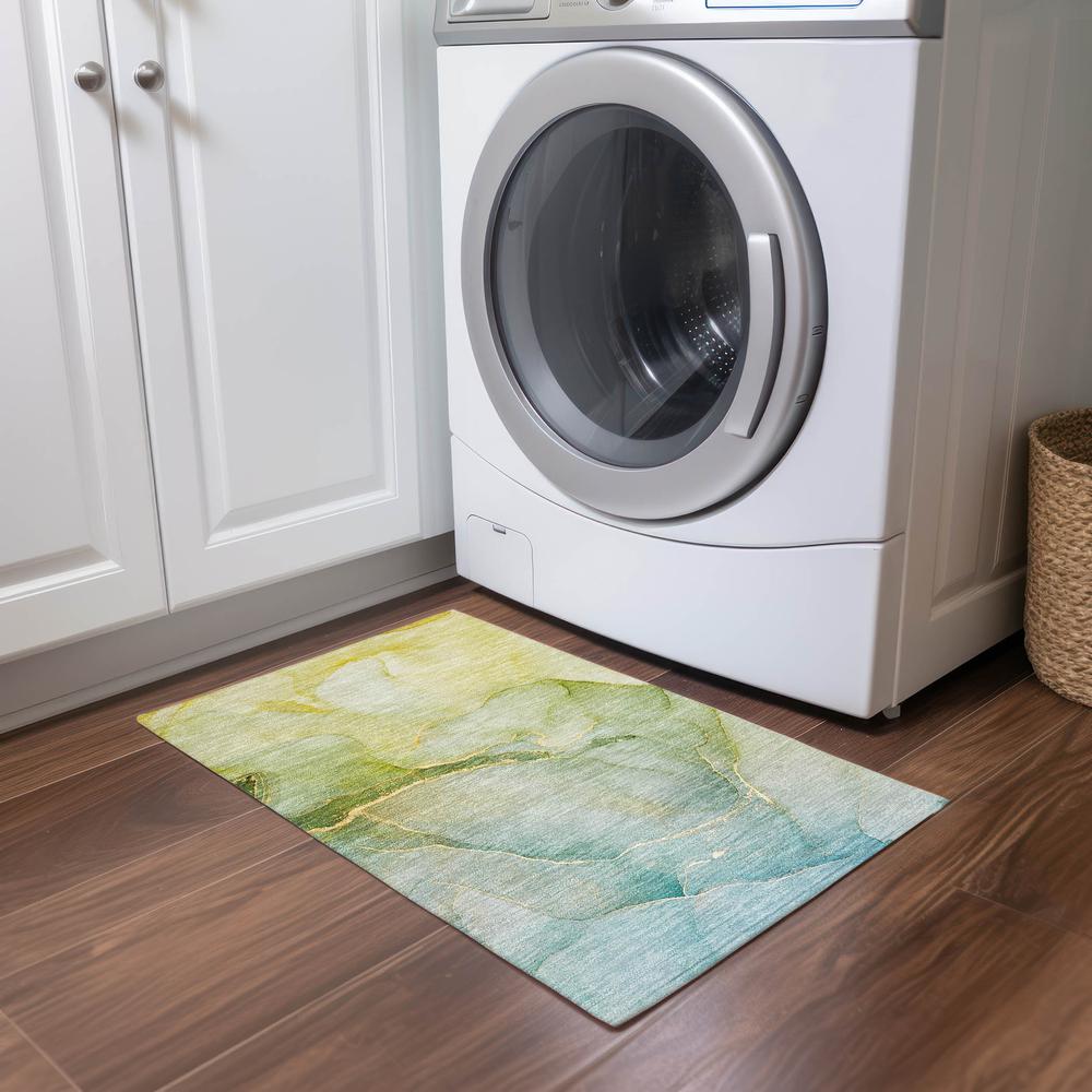 Chantille ACN508 Green 1'8" x 2'6" Rug. Picture 6