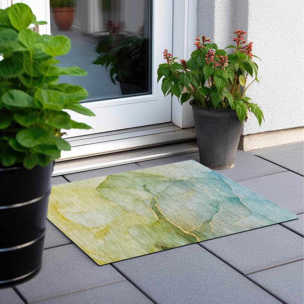 Chantille ACN508 Green 1'8" x 2'6" Rug. Picture 7