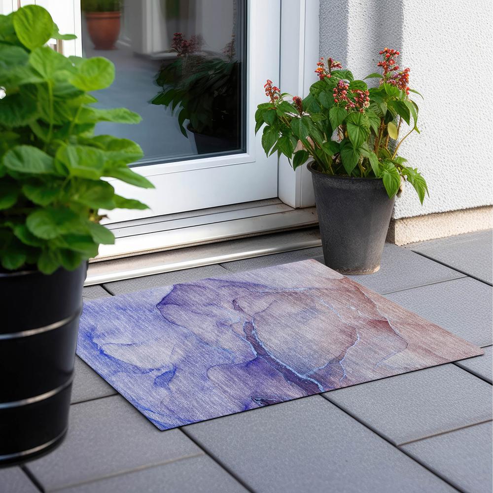 Chantille ACN508 Blue 1'8" x 2'6" Rug. Picture 7