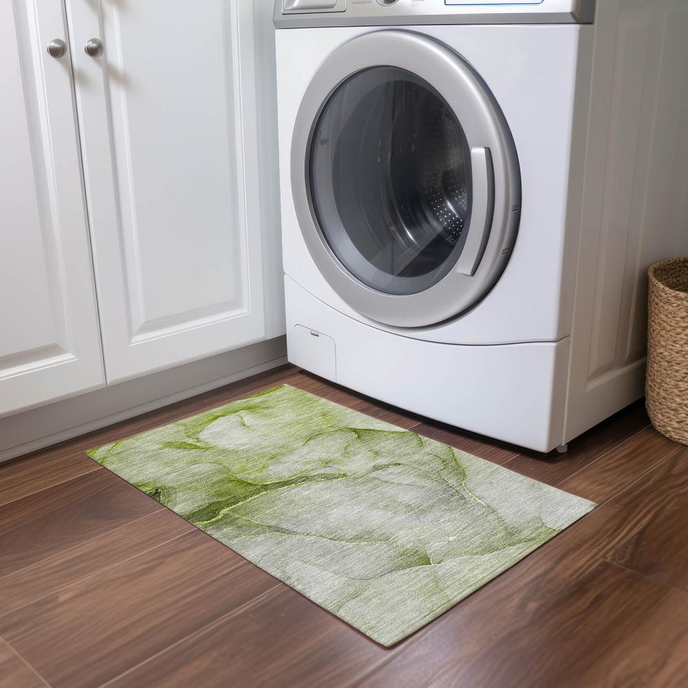 Chantille ACN508 Green 1'8" x 2'6" Rug. Picture 7