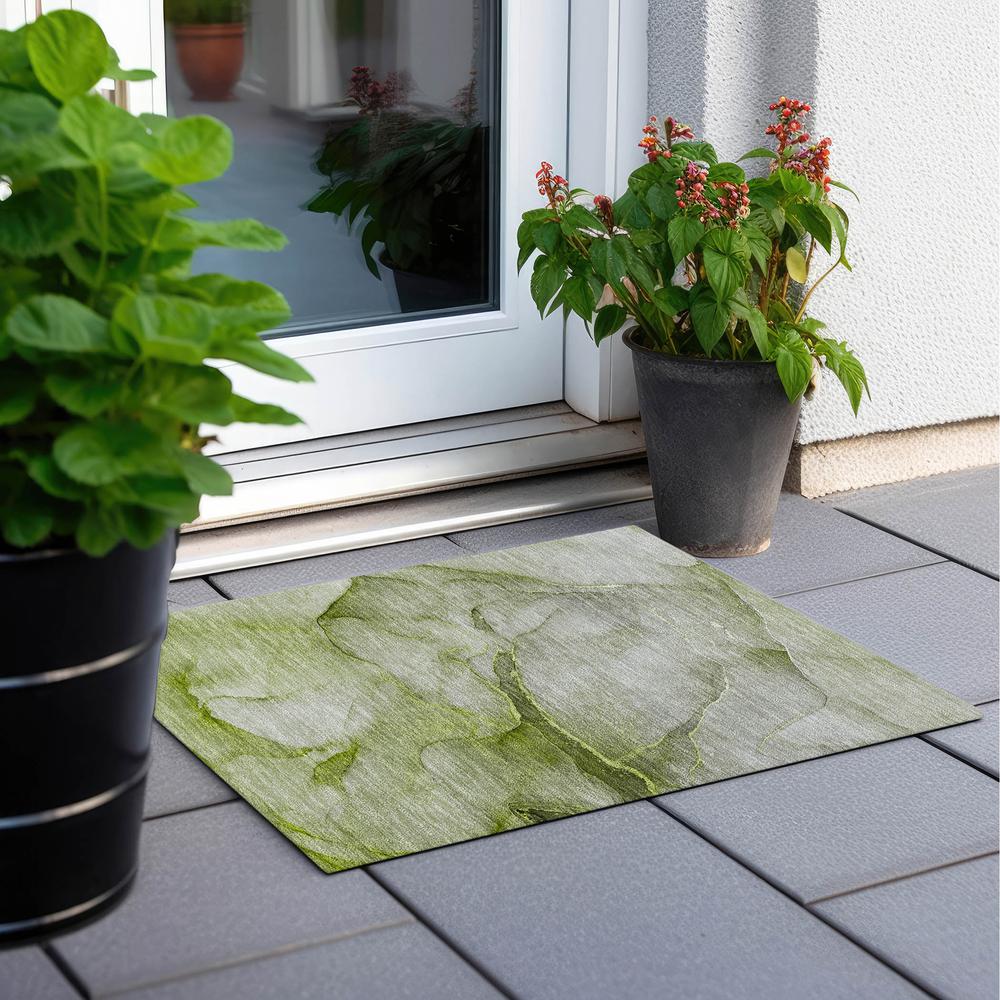 Chantille ACN508 Green 1'8" x 2'6" Rug. Picture 8