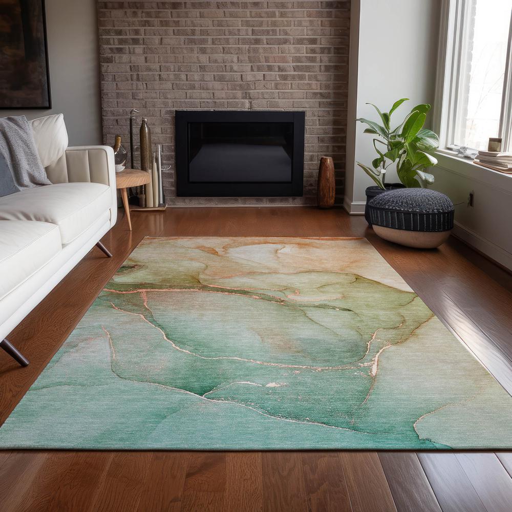 Chantille ACN508 Teal 2'6" x 3'10" Rug. Picture 7