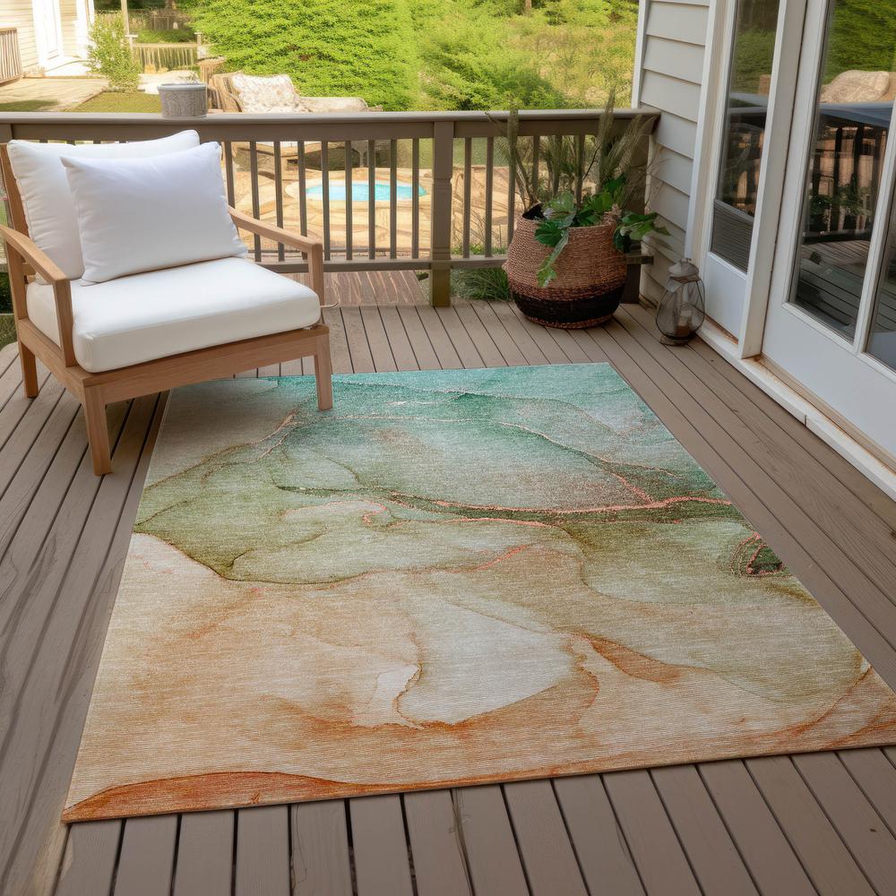 Chantille ACN508 Teal 2'6" x 3'10" Rug. Picture 9