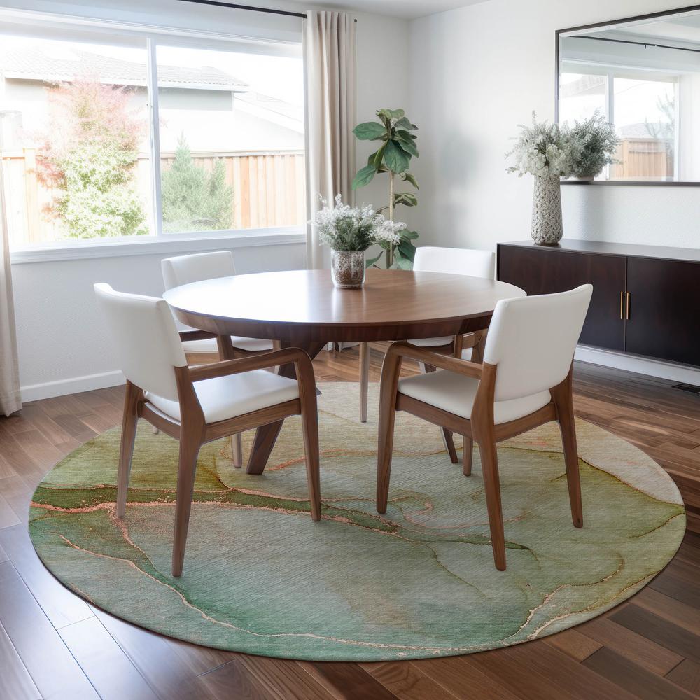 Chantille ACN508 Teal 8' x 8' Rug. Picture 6