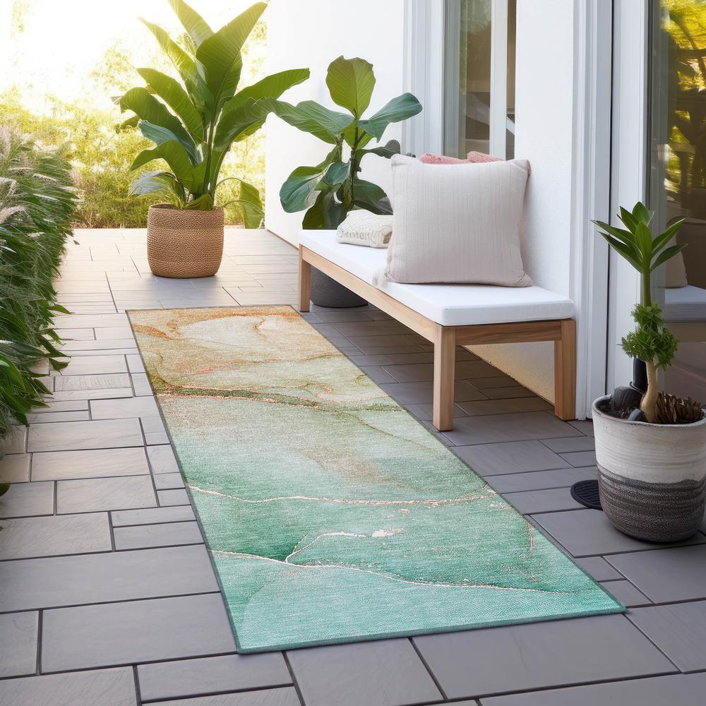 Chantille ACN508 Teal 2'3" x 7'6" Rug. Picture 7