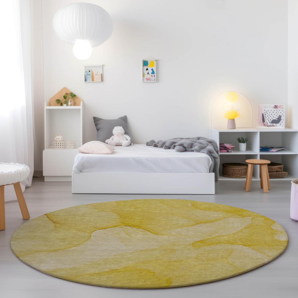Chantille ACN509 Gold 8' x 8' Rug. Picture 6