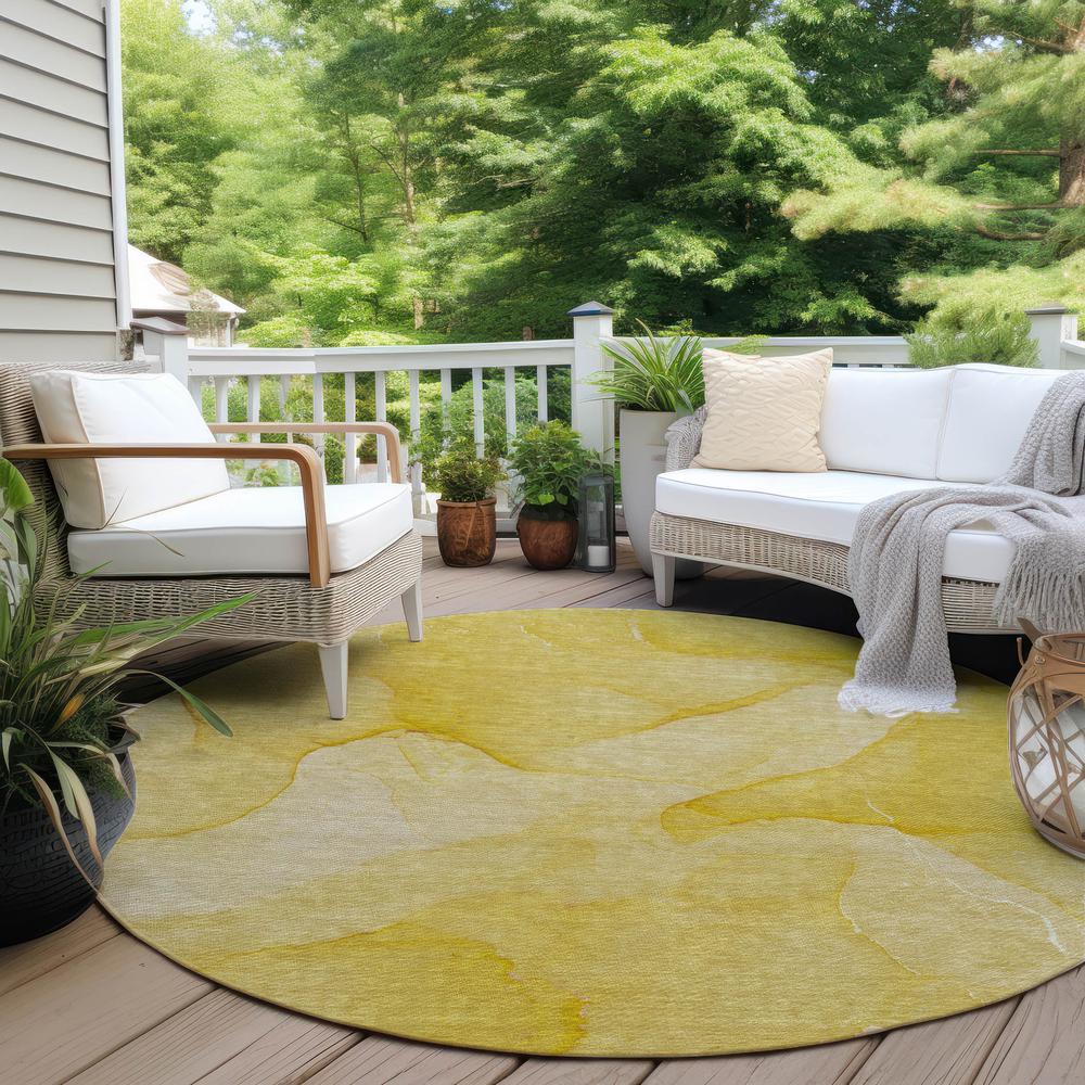 Chantille ACN509 Gold 8' x 8' Rug. Picture 7
