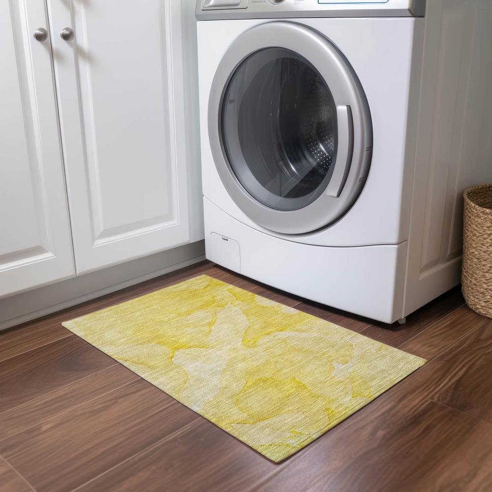 Chantille ACN509 Gold 1'8" x 2'6" Rug. Picture 7