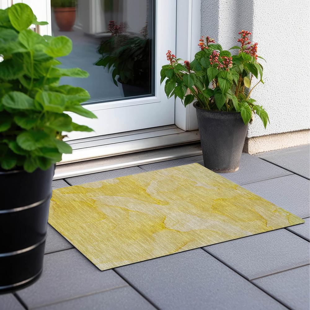 Chantille ACN509 Gold 1'8" x 2'6" Rug. Picture 8