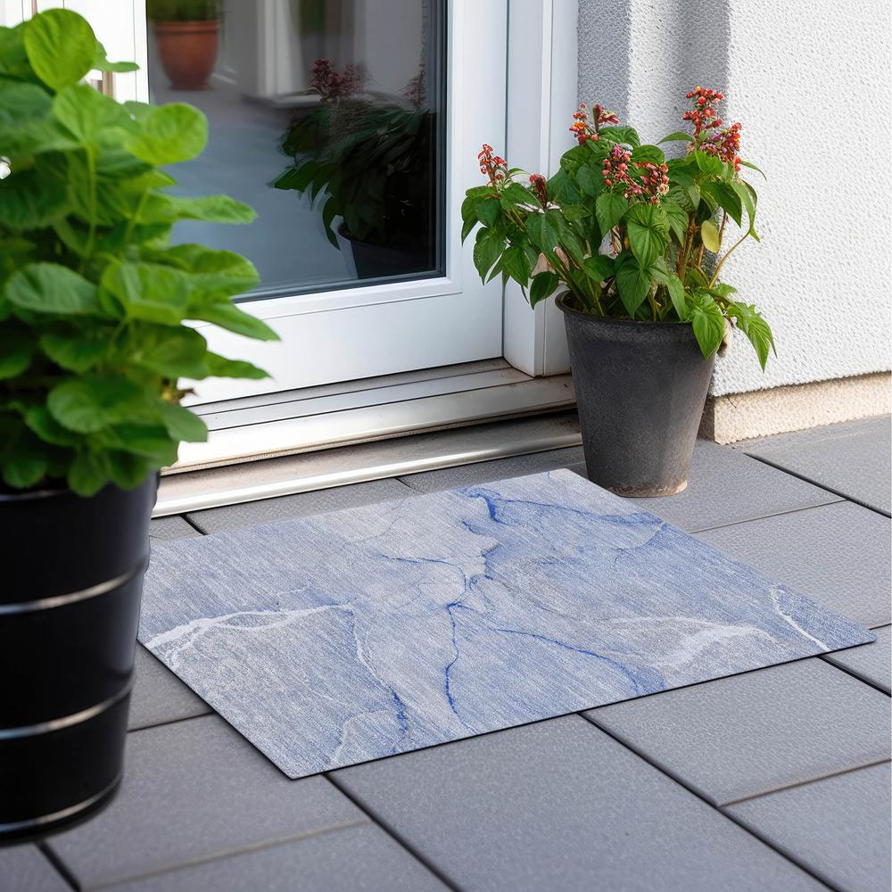 Chantille ACN510 Blue 1'8" x 2'6" Rug. Picture 7