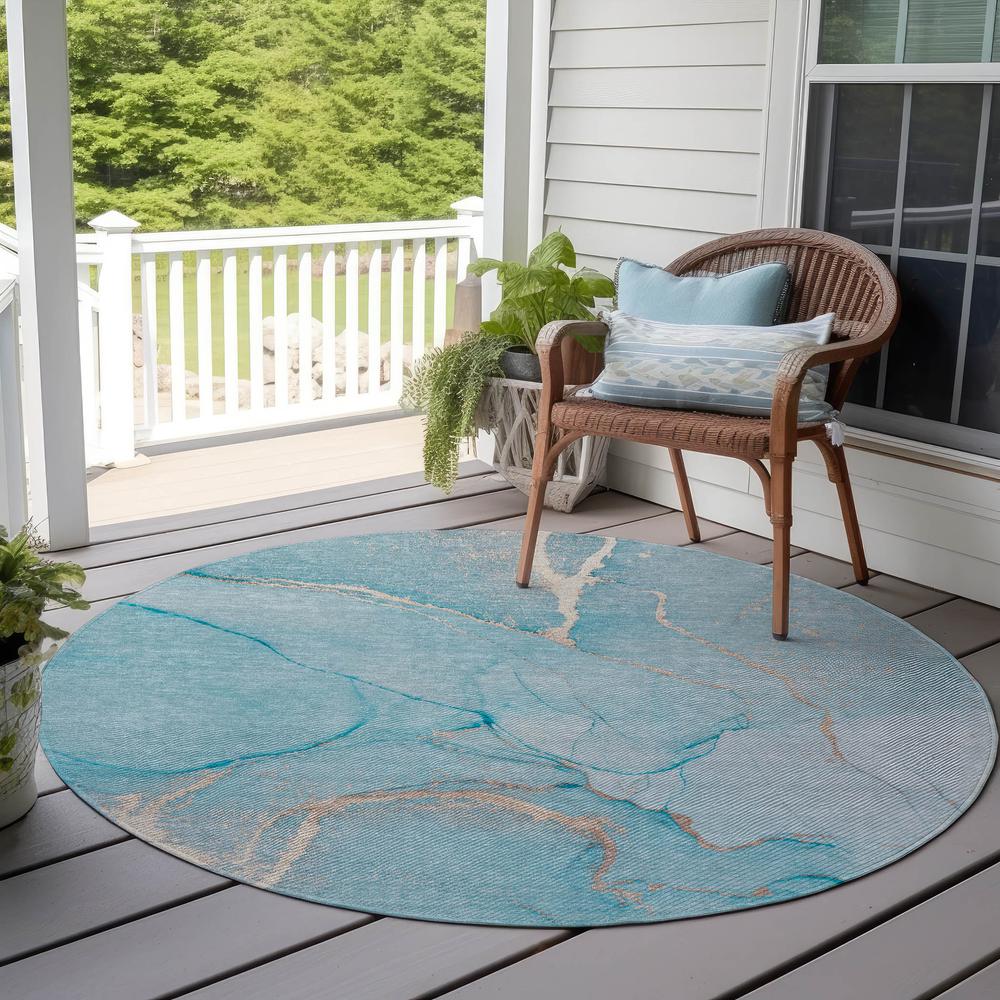 Chantille ACN510 Teal 8' x 8' Rug. Picture 7
