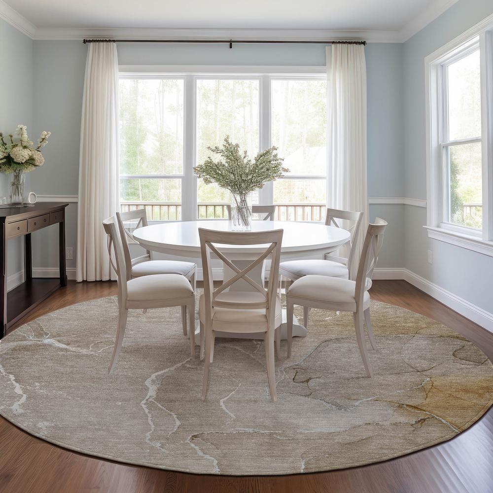 Chantille ACN511 Brown 8' x 8' Rug. Picture 6