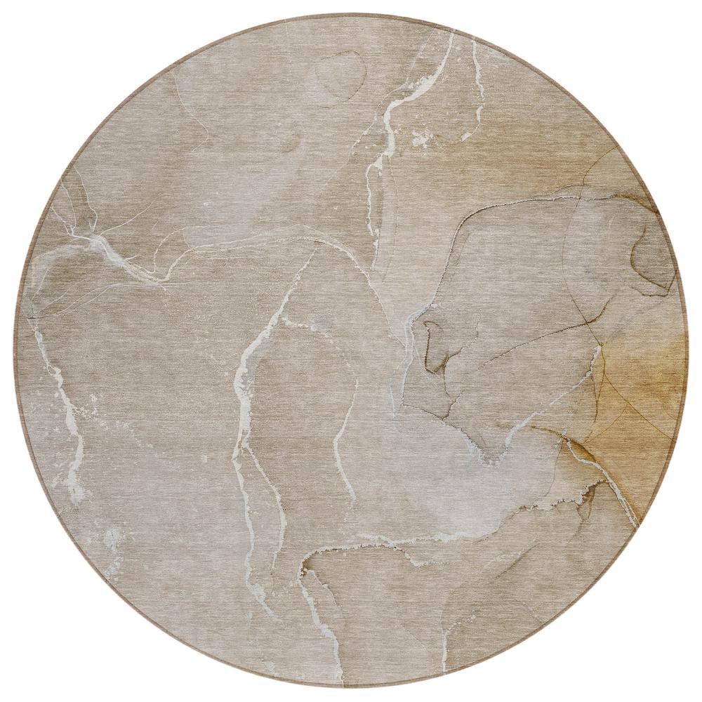 Chantille ACN511 Brown 8' x 8' Rug. Picture 1
