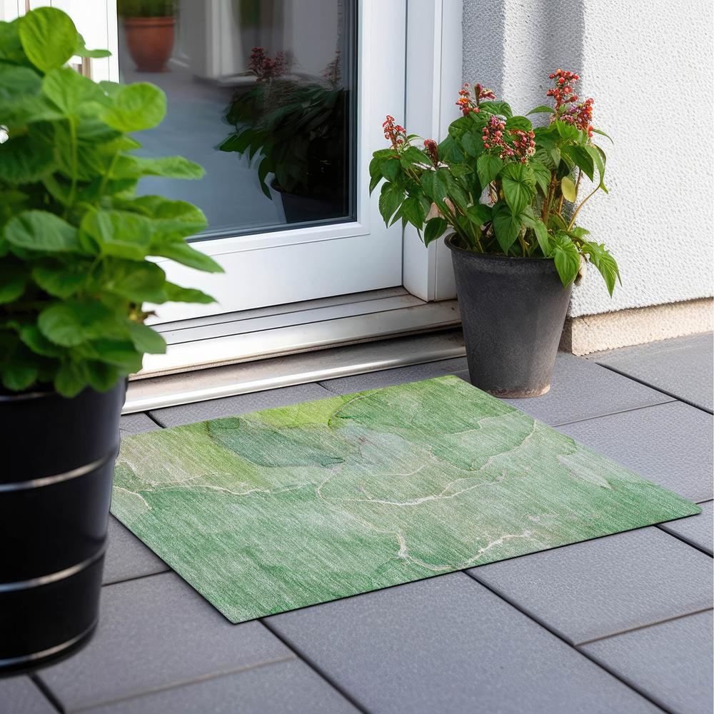 Chantille ACN511 Green 1'8" x 2'6" Rug. Picture 7