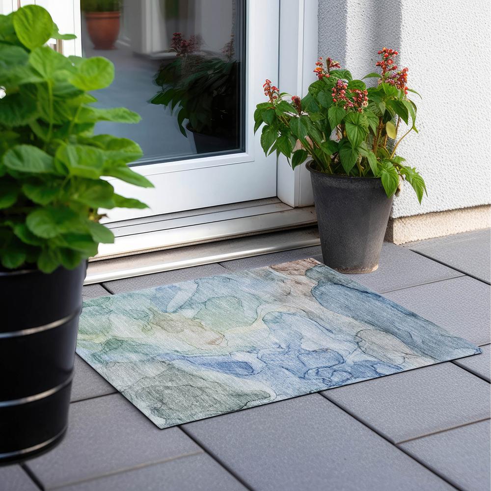 Chantille ACN512 Blue 1'8" x 2'6" Rug. Picture 8