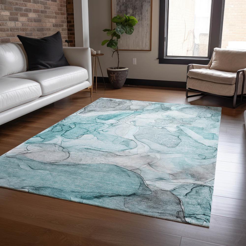 Chantille ACN512 Teal 2'6" x 3'10" Rug. Picture 6
