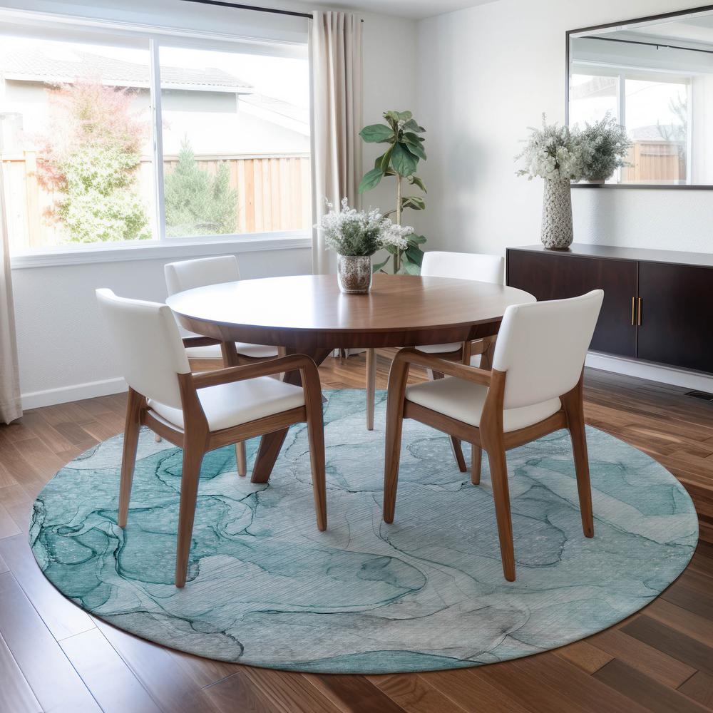 Chantille ACN512 Teal 8' x 8' Rug. Picture 6