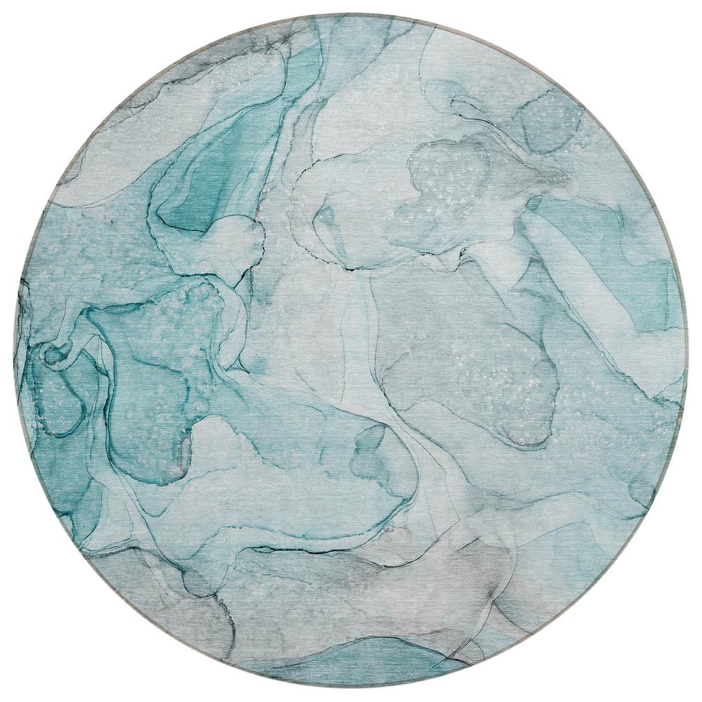 Chantille ACN512 Teal 8' x 8' Rug. Picture 1