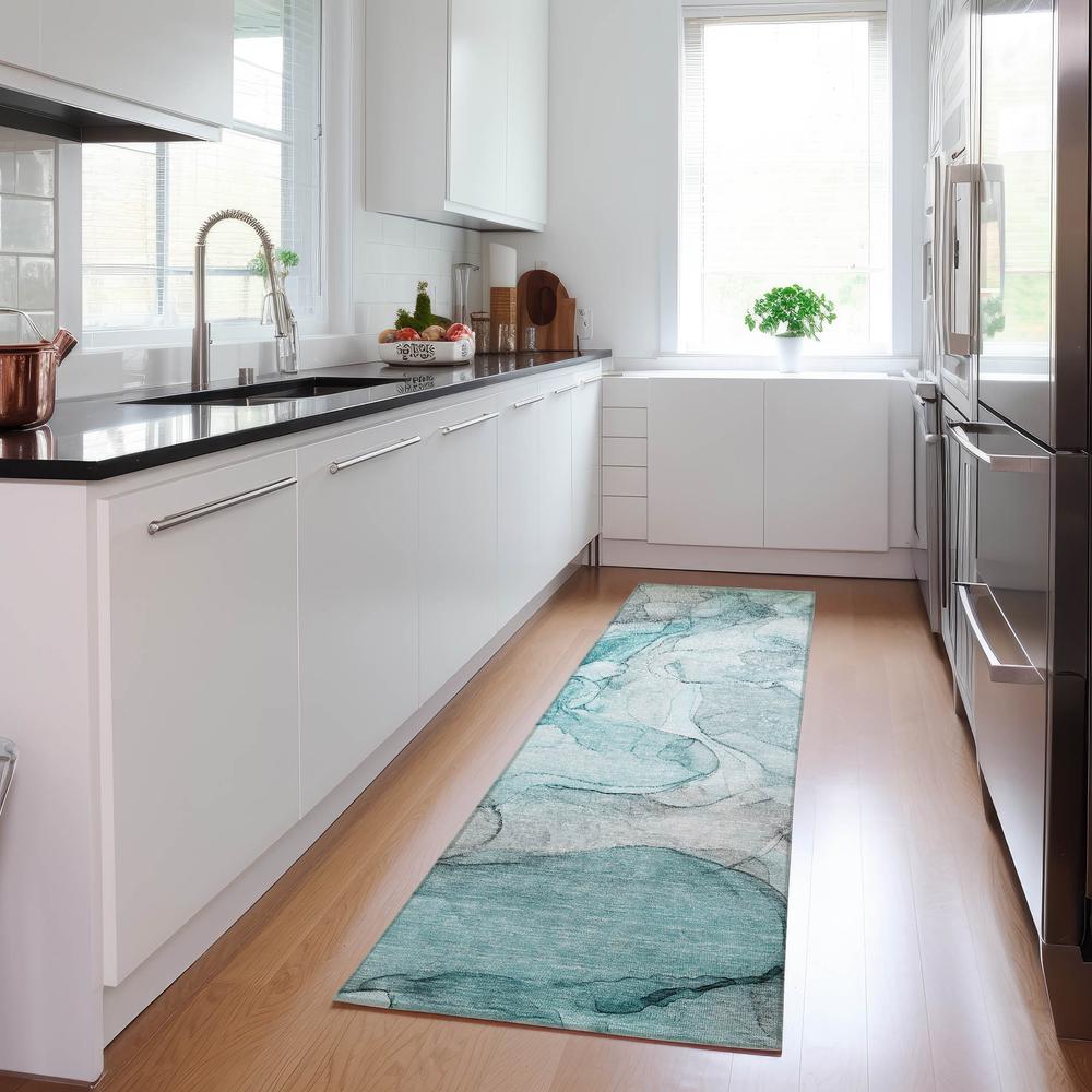 Chantille ACN512 Teal 2'3" x 7'6" Rug. Picture 6