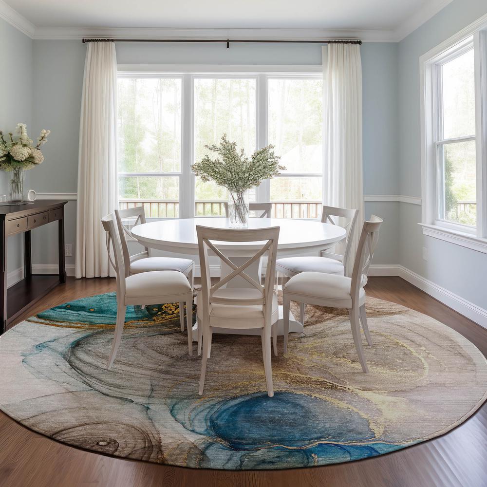 Chantille ACN513 Brown 8' x 8' Rug. Picture 6