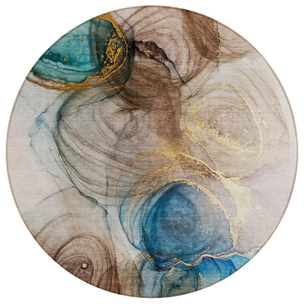 Chantille ACN513 Brown 8' x 8' Rug. Picture 1