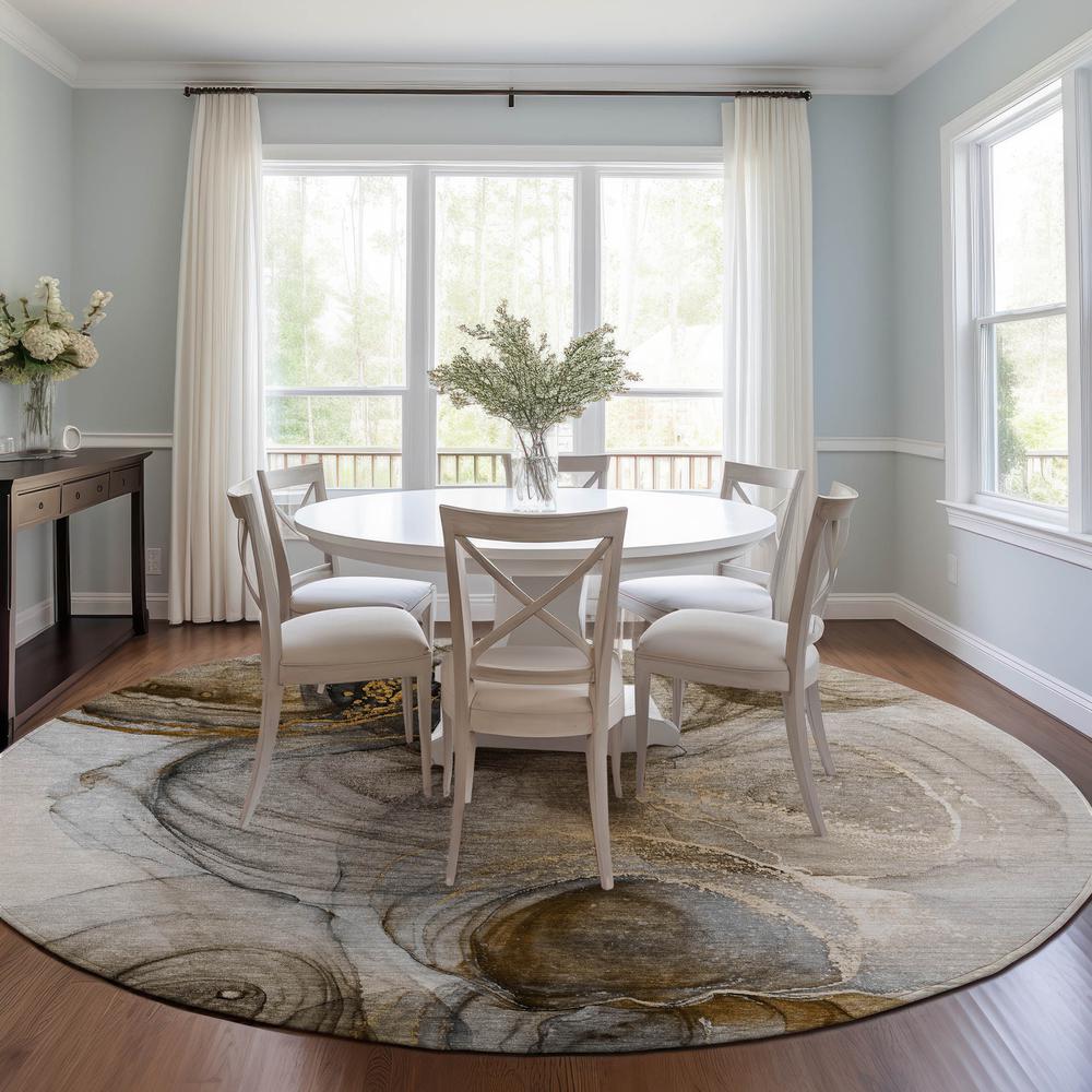 Chantille ACN513 Brown 8' x 8' Rug. Picture 7