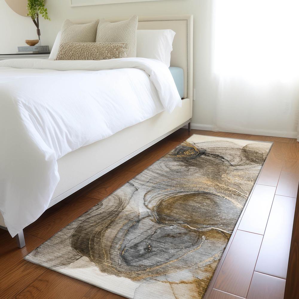 Chantille ACN513 Brown 2'3" x 7'6" Rug. Picture 7