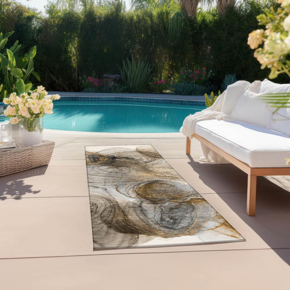 Chantille ACN513 Brown 2'3" x 7'6" Rug. Picture 8