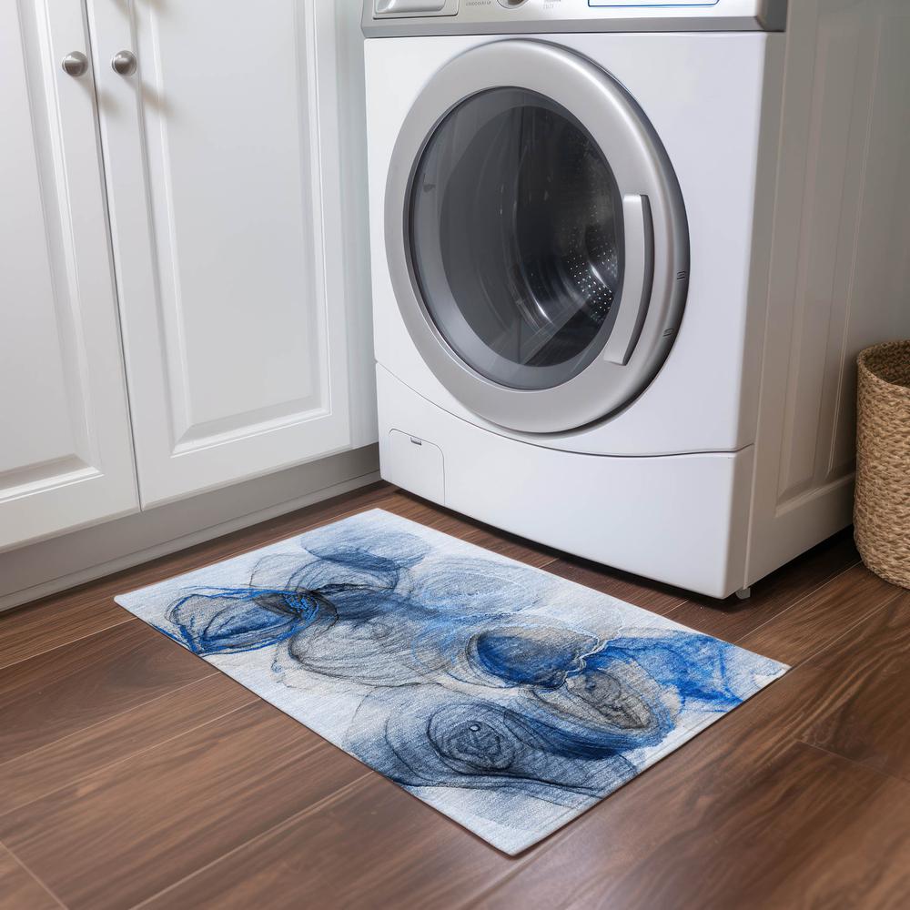 Chantille ACN513 Blue 1'8" x 2'6" Rug. Picture 6