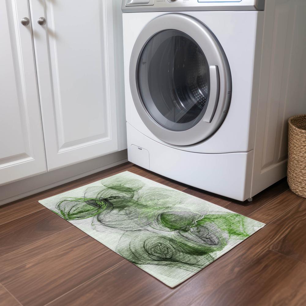 Chantille ACN513 Green 1'8" x 2'6" Rug. Picture 6