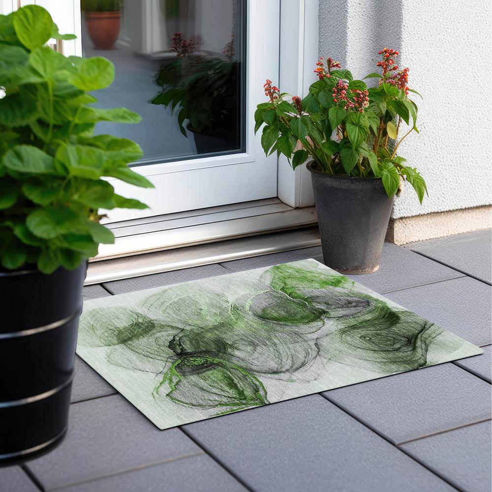 Chantille ACN513 Green 1'8" x 2'6" Rug. Picture 7