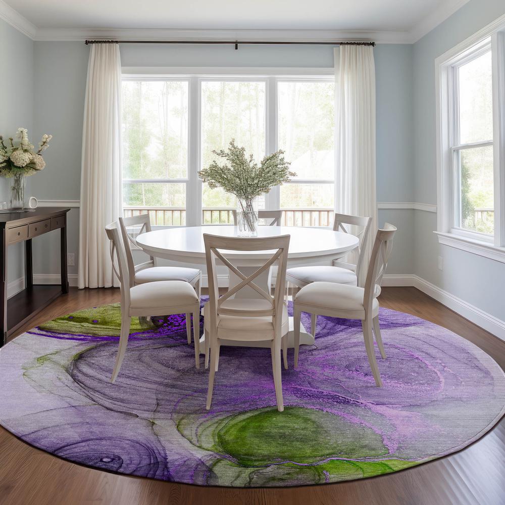 Chantille ACN513 Purple 8' x 8' Rug. Picture 6