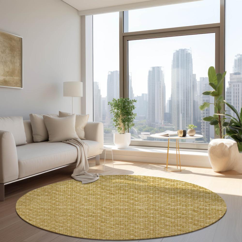 Chantille ACN514 Gold 8' x 8' Rug. Picture 6