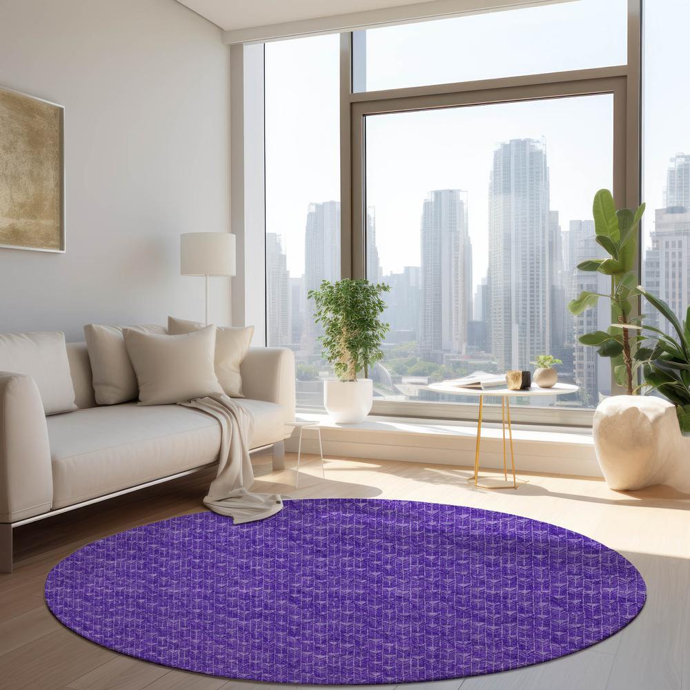 Chantille ACN514 Purple 8' x 8' Rug. Picture 6