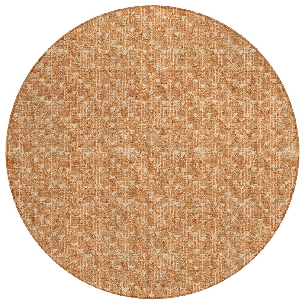 Chantille ACN514 Orange 8' x 8' Rug. Picture 1