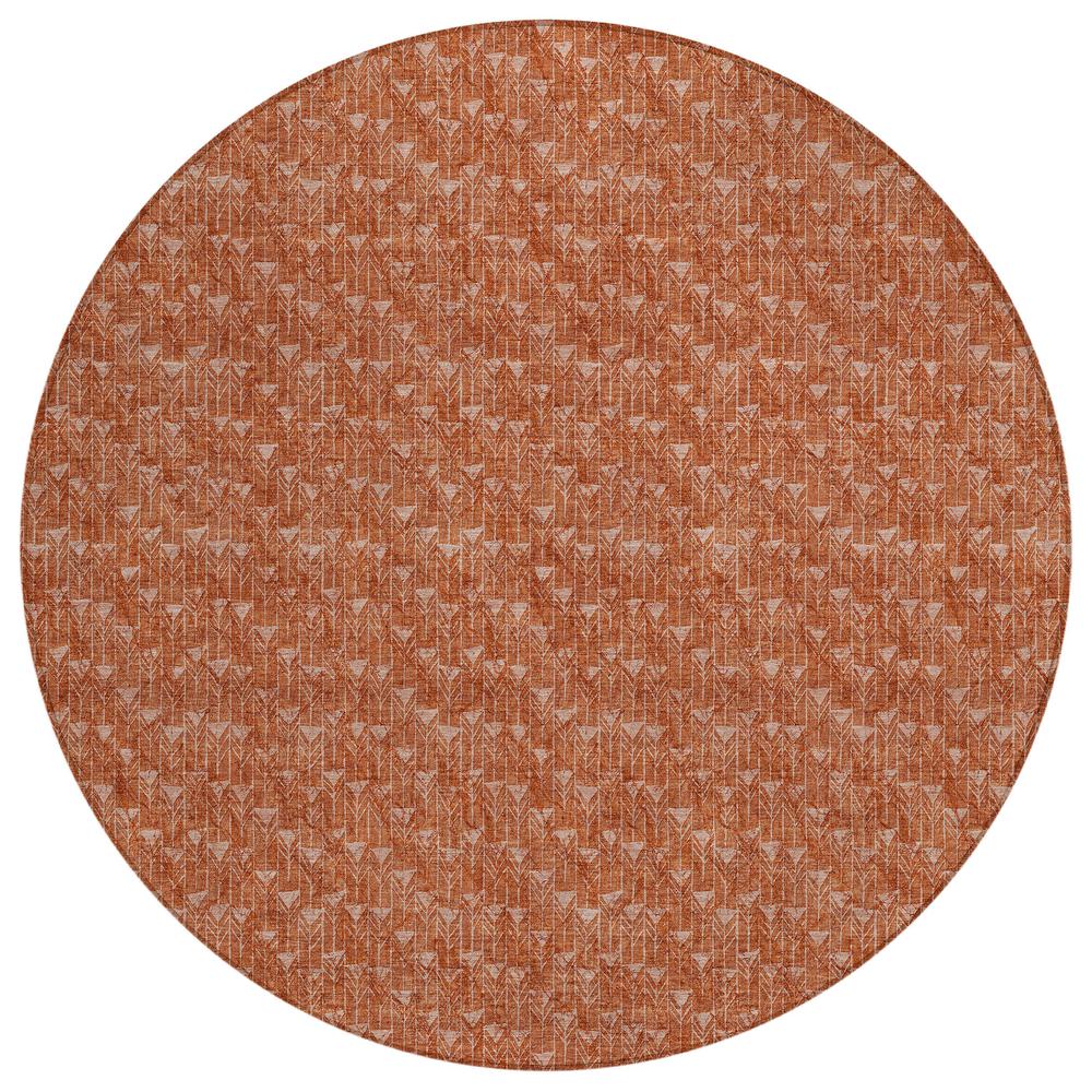 Chantille ACN514 Orange 8' x 8' Rug. Picture 1