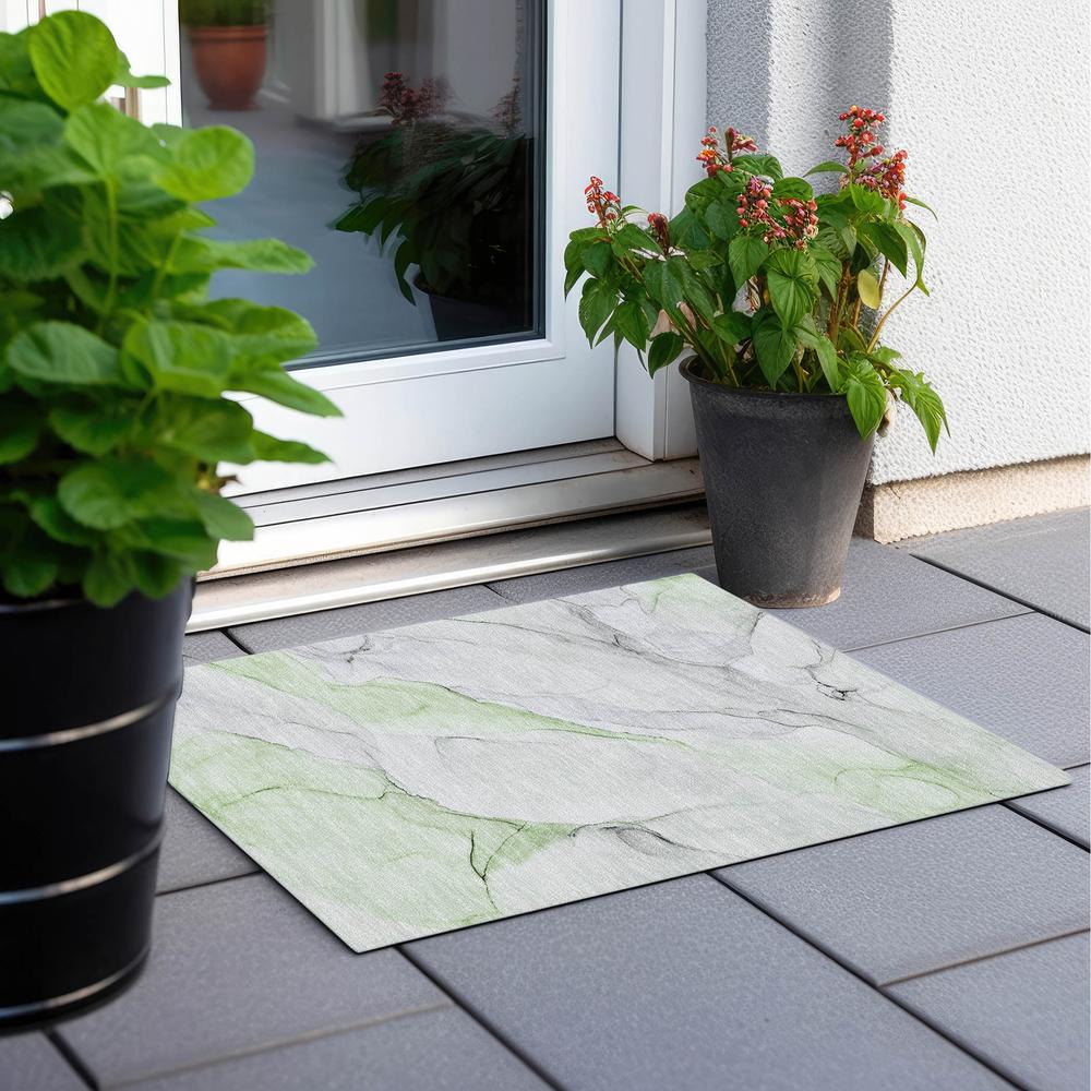 Chantille ACN515 Green 1'8" x 2'6" Rug. Picture 7
