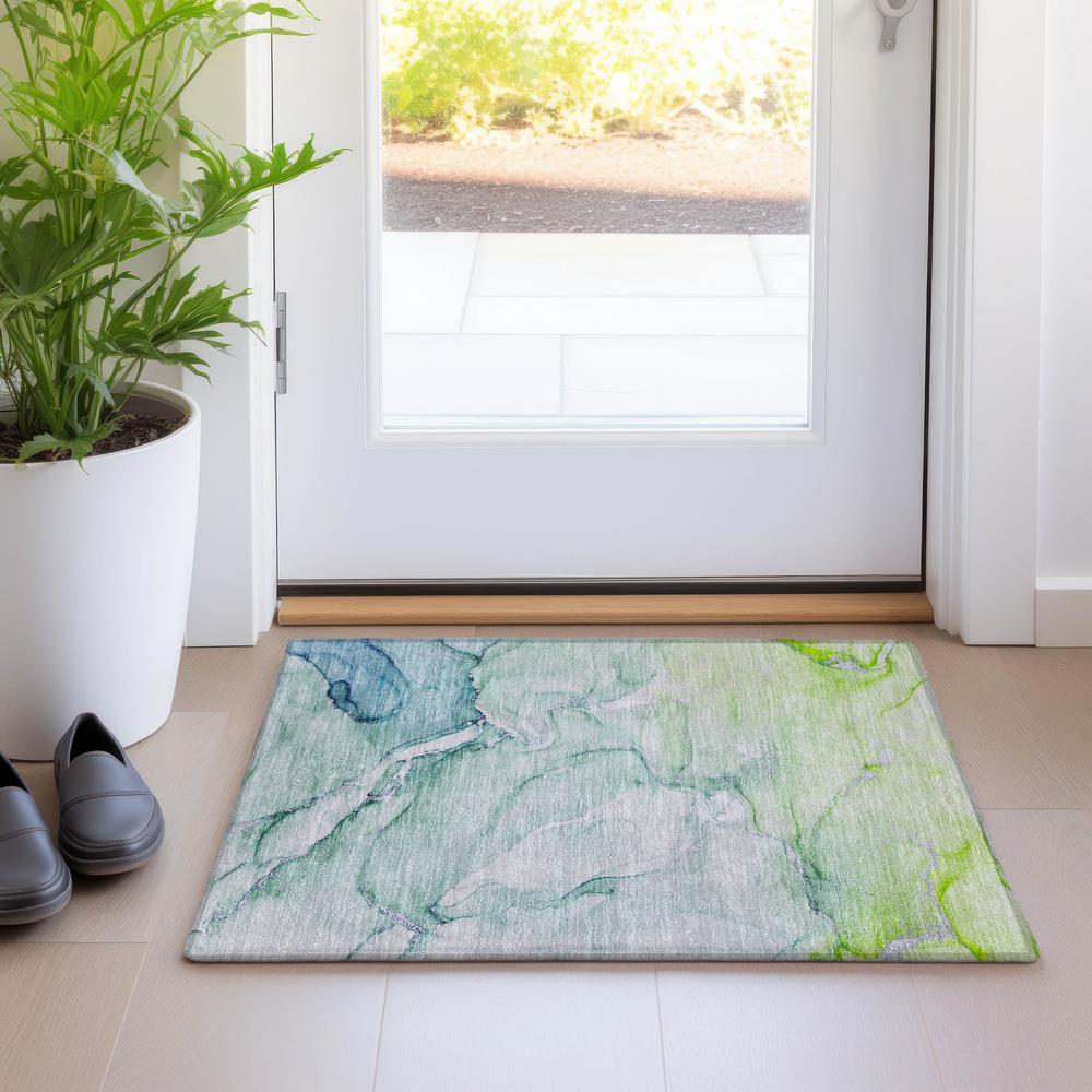 Chantille ACN516 Green 1'8" x 2'6" Rug. Picture 6