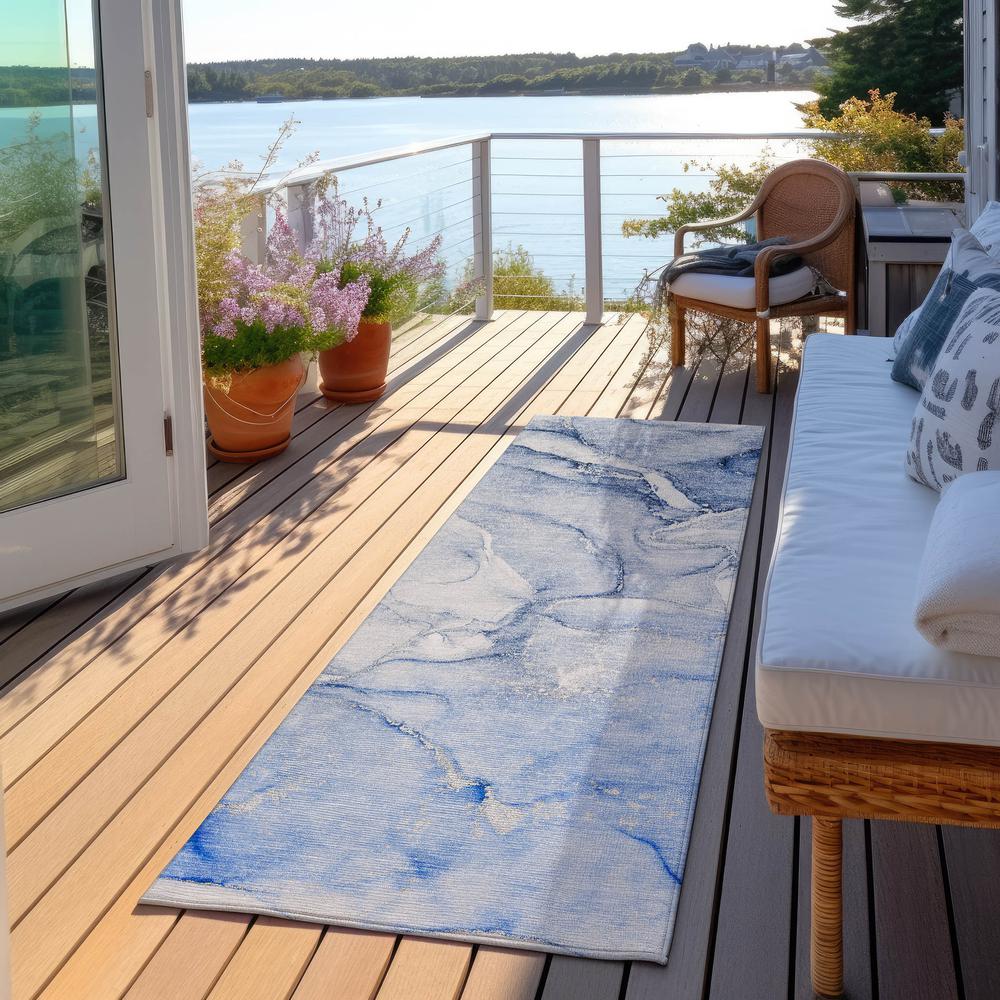 Chantille ACN516 Blue 2'3" x 7'6" Rug. Picture 7