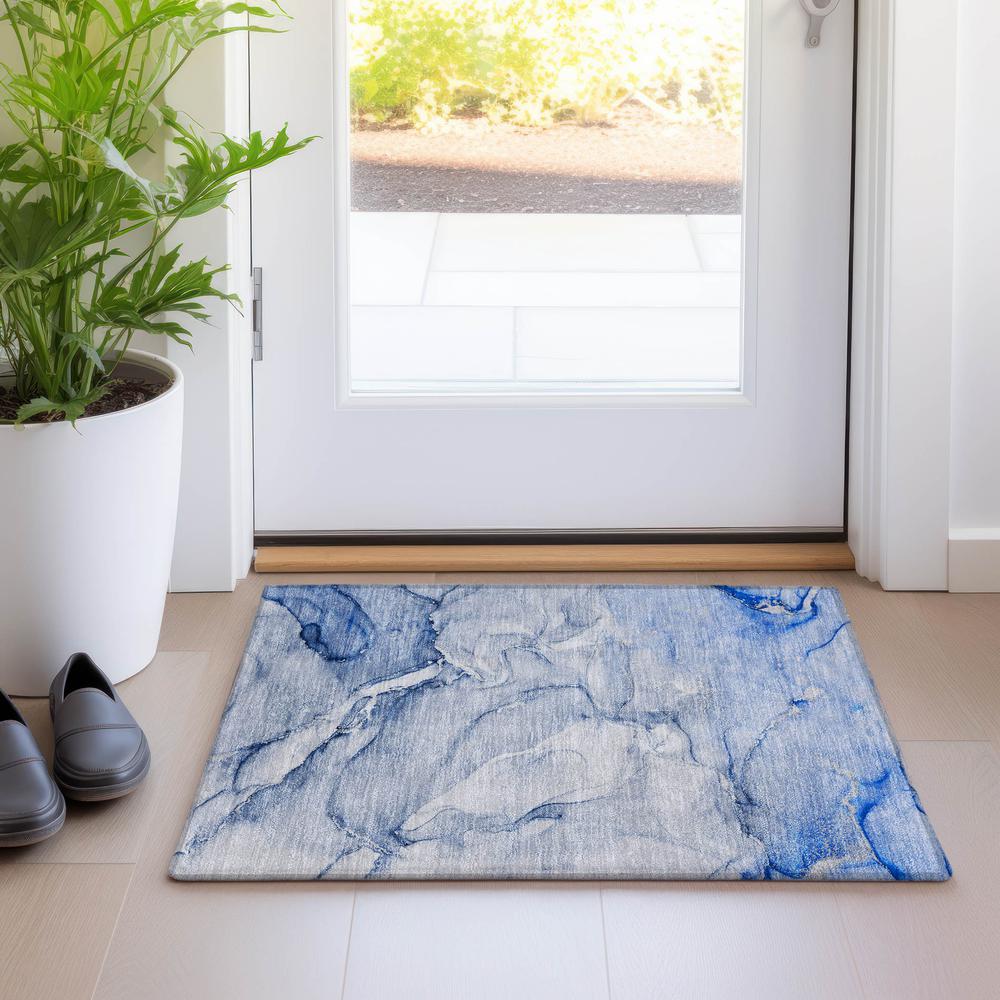 Chantille ACN516 Blue 1'8" x 2'6" Rug. Picture 7