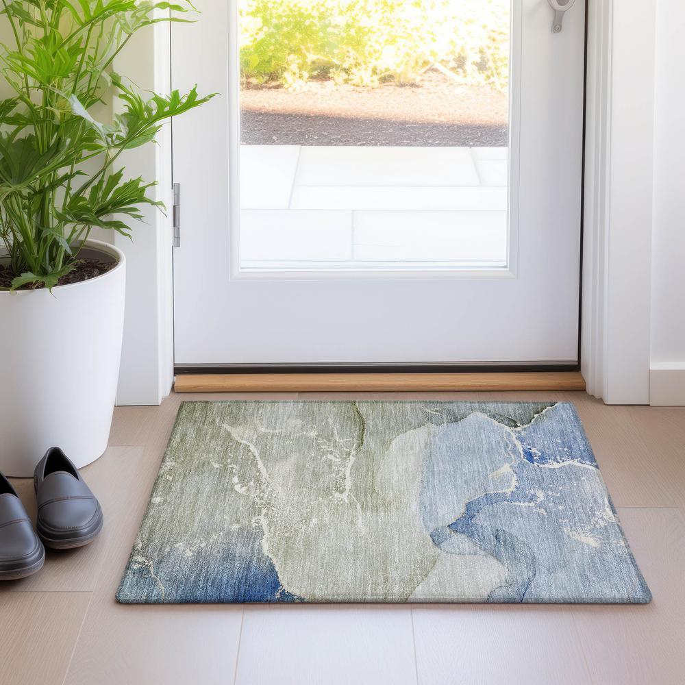 Chantille ACN517 Blue 1'8" x 2'6" Rug. Picture 6